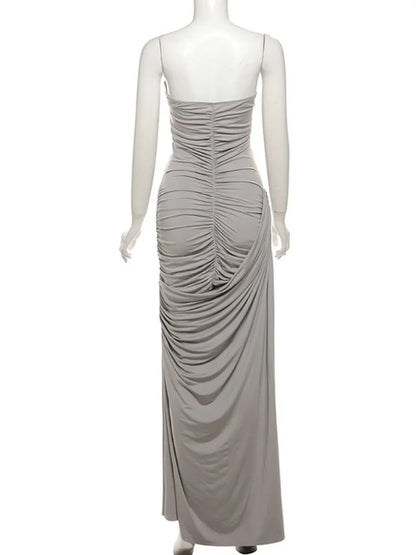 Women's Slim Strapless Maxi Dress