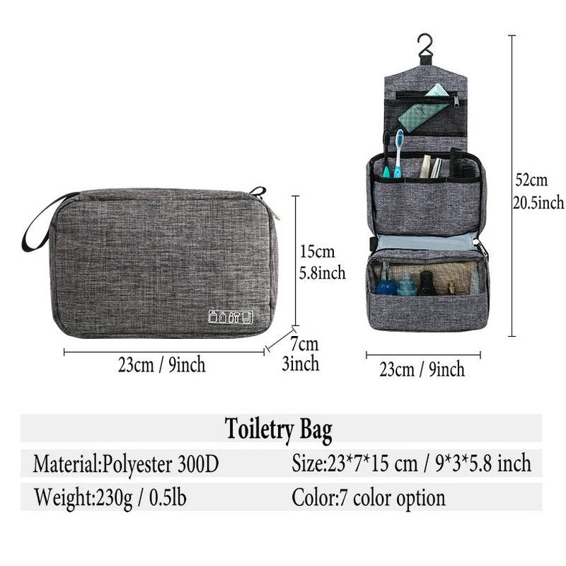 Hanging Travel Toiletry Bag for Men and Women Makeup Bag Cosmetic Beautician Folding Bag Bathroom and Shower Organizer toilettas