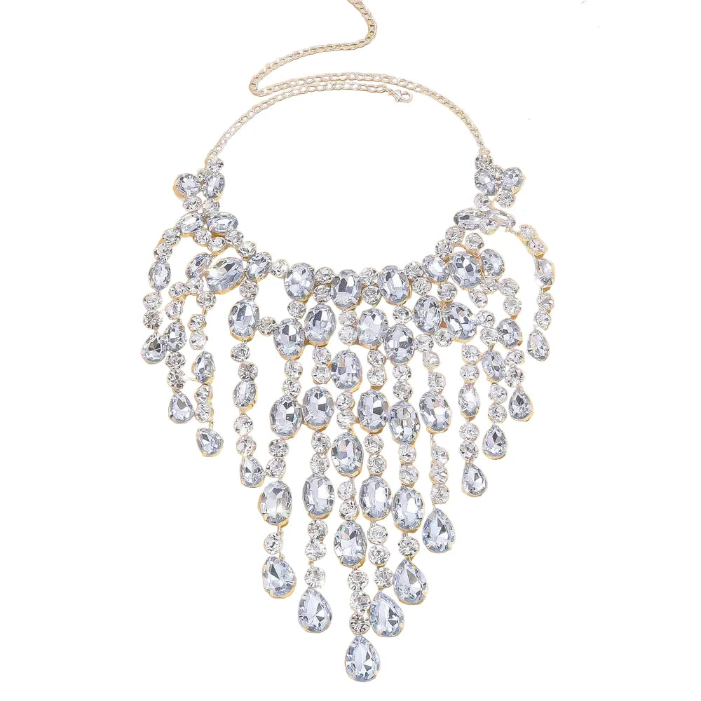 Rhinestone Waterdrop Necklace