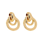 Metal Round Wire Post Earrings Pendant Necklace Set For Women Fashion Jewelry Punk Styles Trendy Daily Accessories Gifts MQ505 Luxlife Brands
