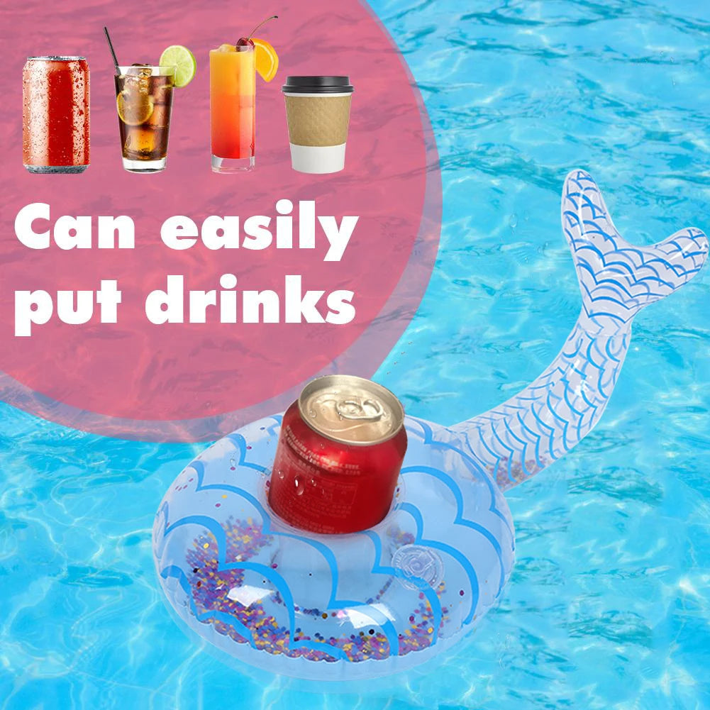 Pool Floating Cup Holder Inflatable Flamingo Drink Holders Mini Bar Coasters Swimming Pool Float Kids Toys Pool Party Decoration