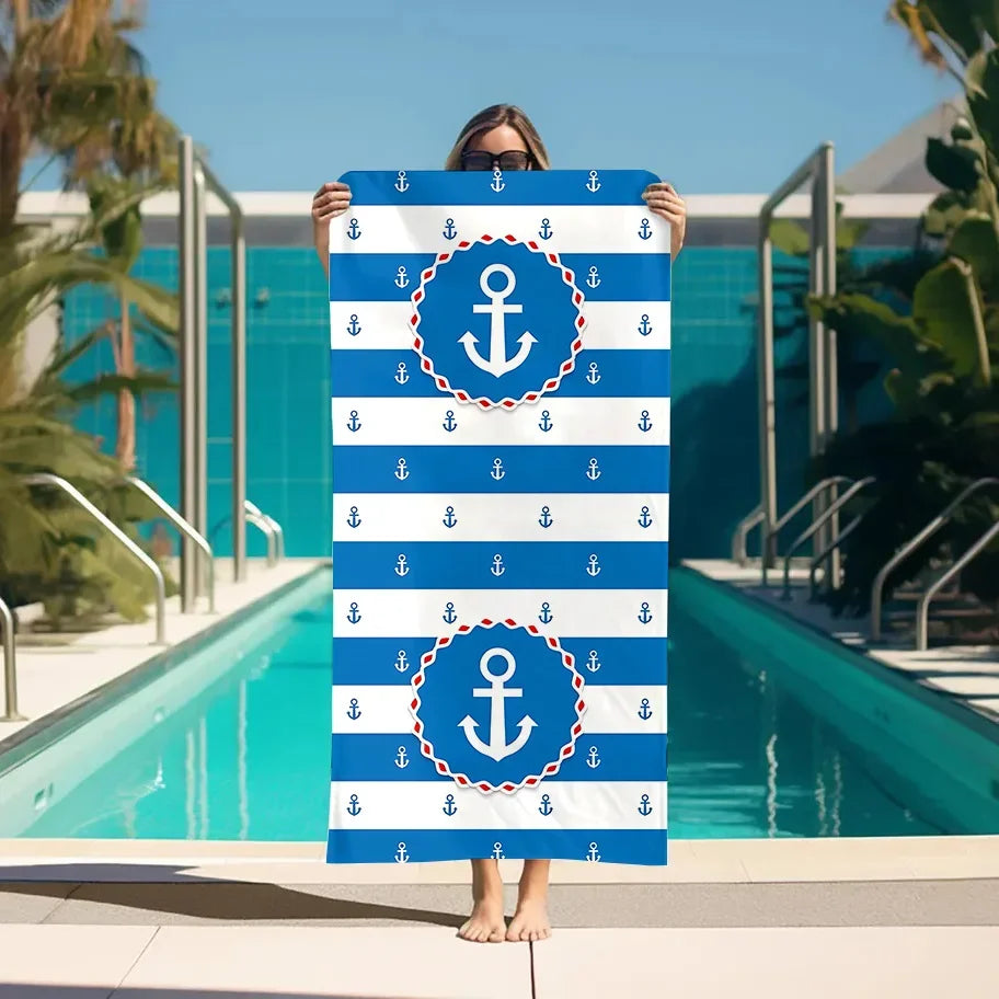 Oversized Anchor Quick Dry Towel