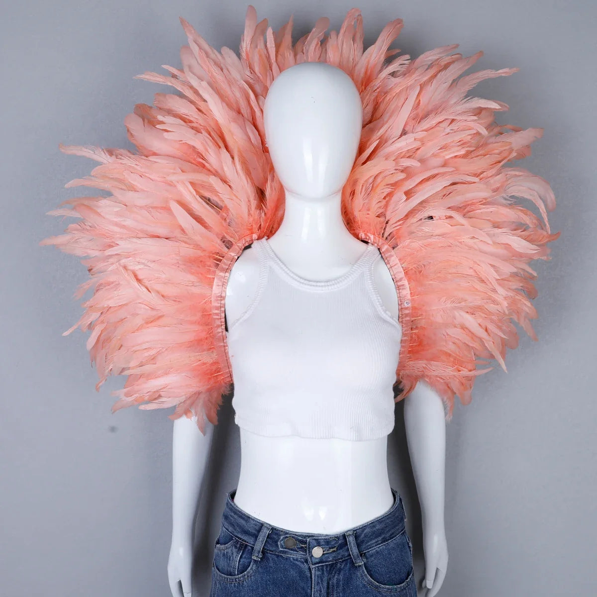 Festival Carnival Feather Shoulder Shawl