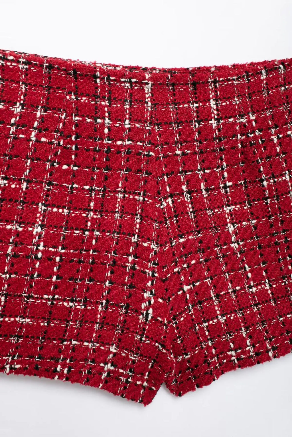 HH Women Fashion Red Texture Skirt Sets Single Breasted Lapel Jacket Coat Side Zipper Shorts Skirts High Street Lady Outfit