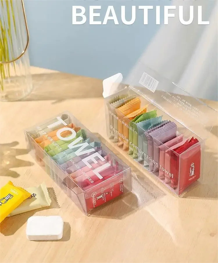 Portable Candy Compressed Towel Day Throw Towel Thickened and Enlarged Cotton Face Wash Travel Pack Disposable Face Towel LUXLIFE BRANDS
