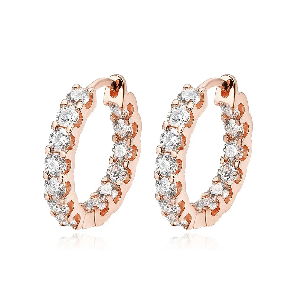 100% 925 Sterling Silver 2.6ct Moissanite Earrings