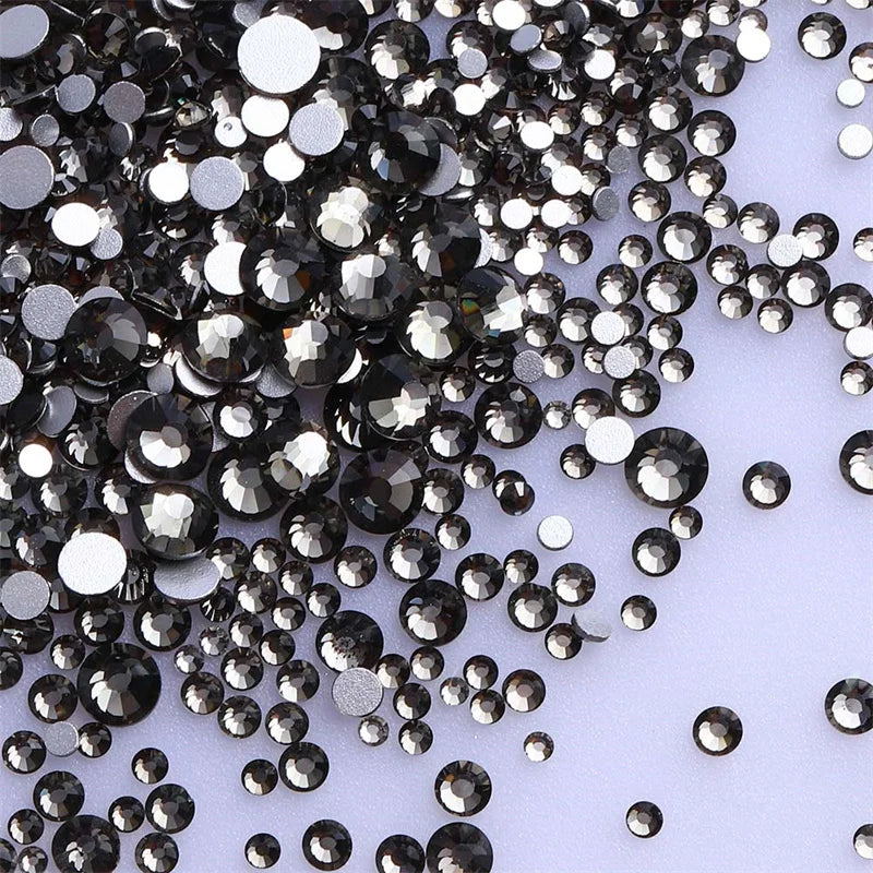 1440PCS SS3-SS20 Mix Size Non-Hotfix Glass FlatBack Rhinestones