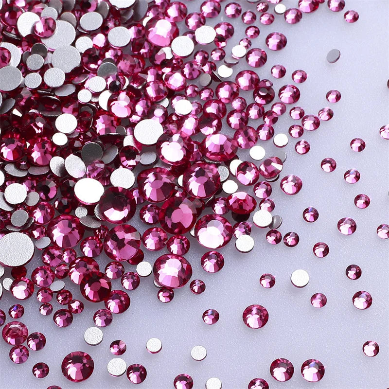 SS3-SS30 Red Series Non-Hotfix Glass Flat-Back  Rhinestones