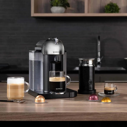 Nespresso Vertuo Coffee and Espresso Machine by Breville, 5 Cups, Chrome LUXLIFE BRANDS