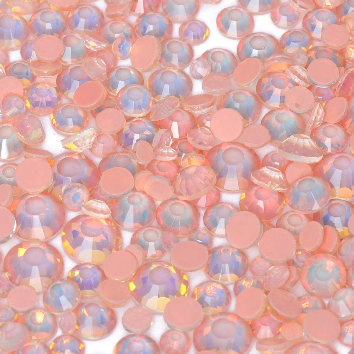 SS6-SS20 Mix Size Mocha Opal High Quality Flat-Back Glass Rhinestones
