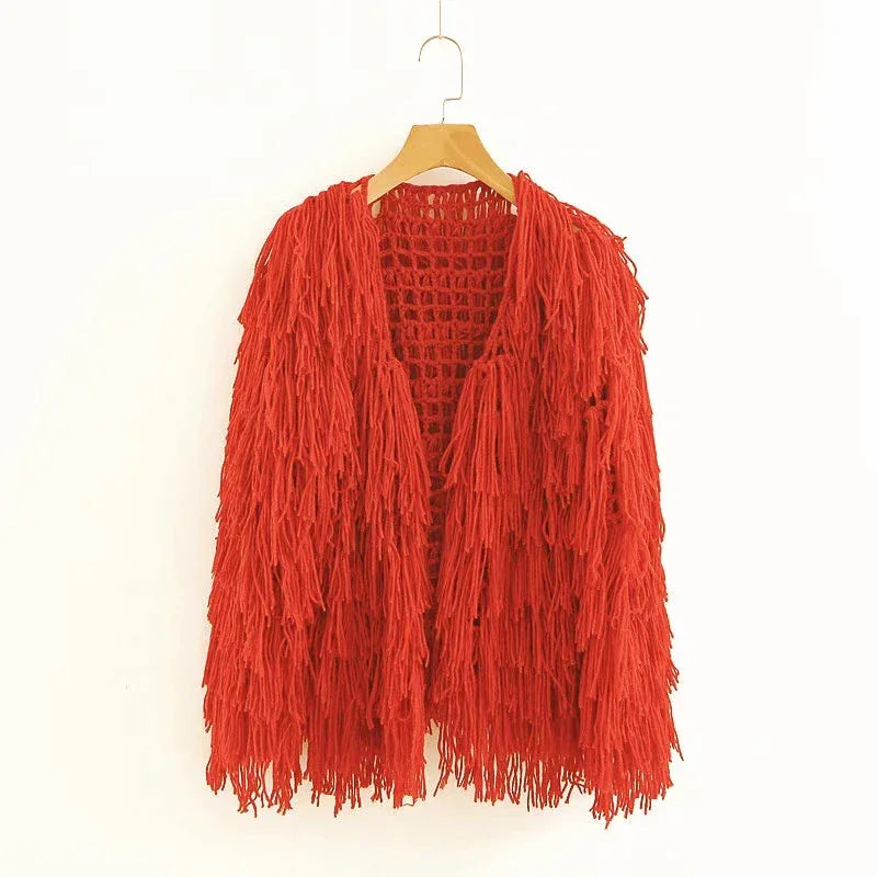 Trendy Handmade Fringe Coat LUXLIFE BRANDS