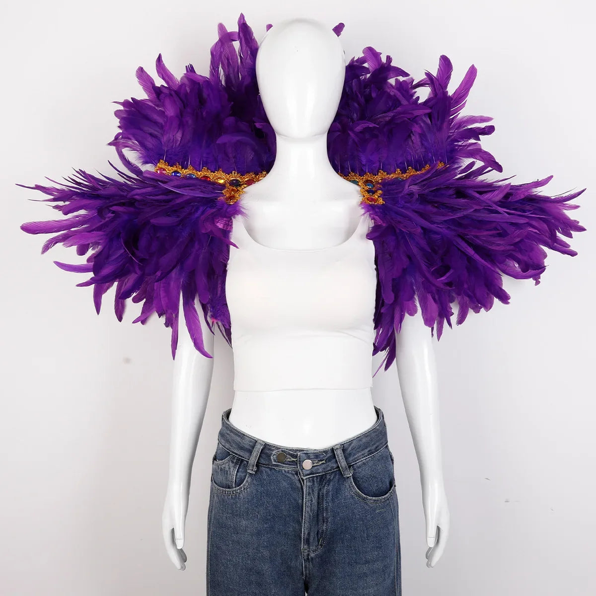 Festival Carnival Feather Shawl