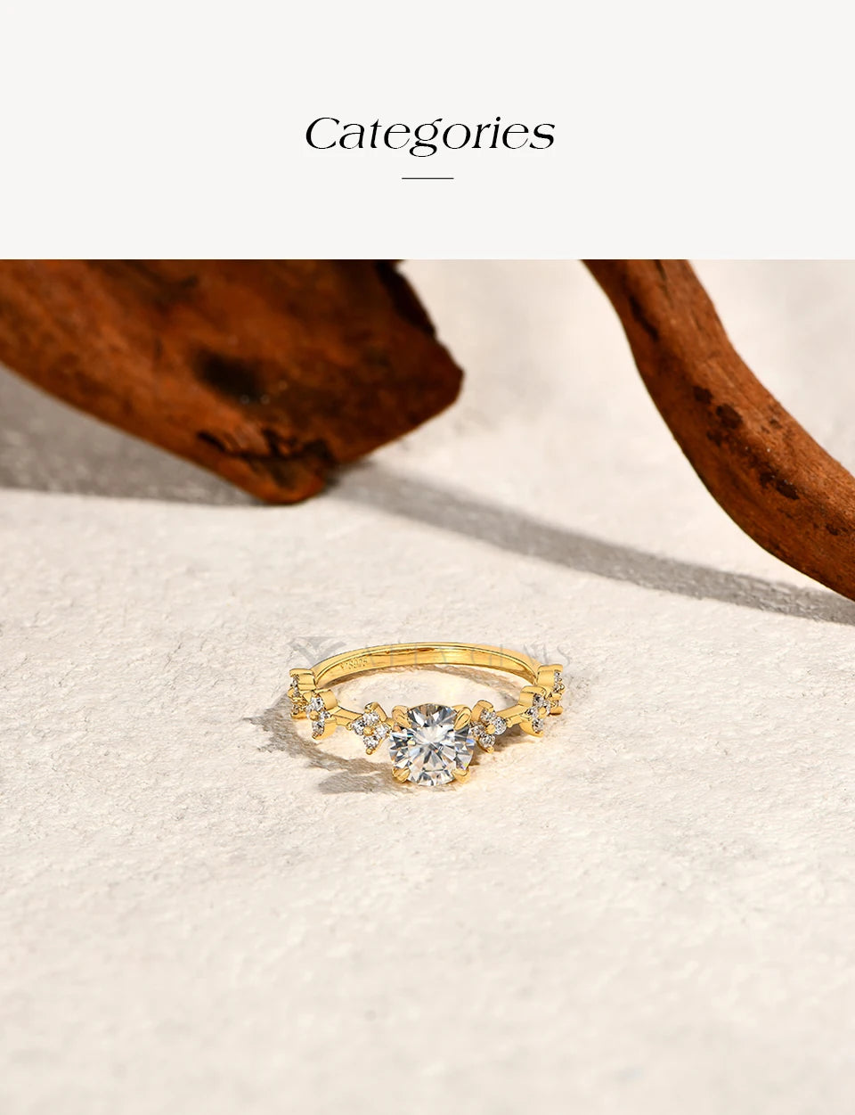ATTAGEMS New Moissanite Ring for Women Four claws s925 Silver Rings Yellow Gold Plated Classic Anniversary Jewelry Free Shipping Luxlife Brands