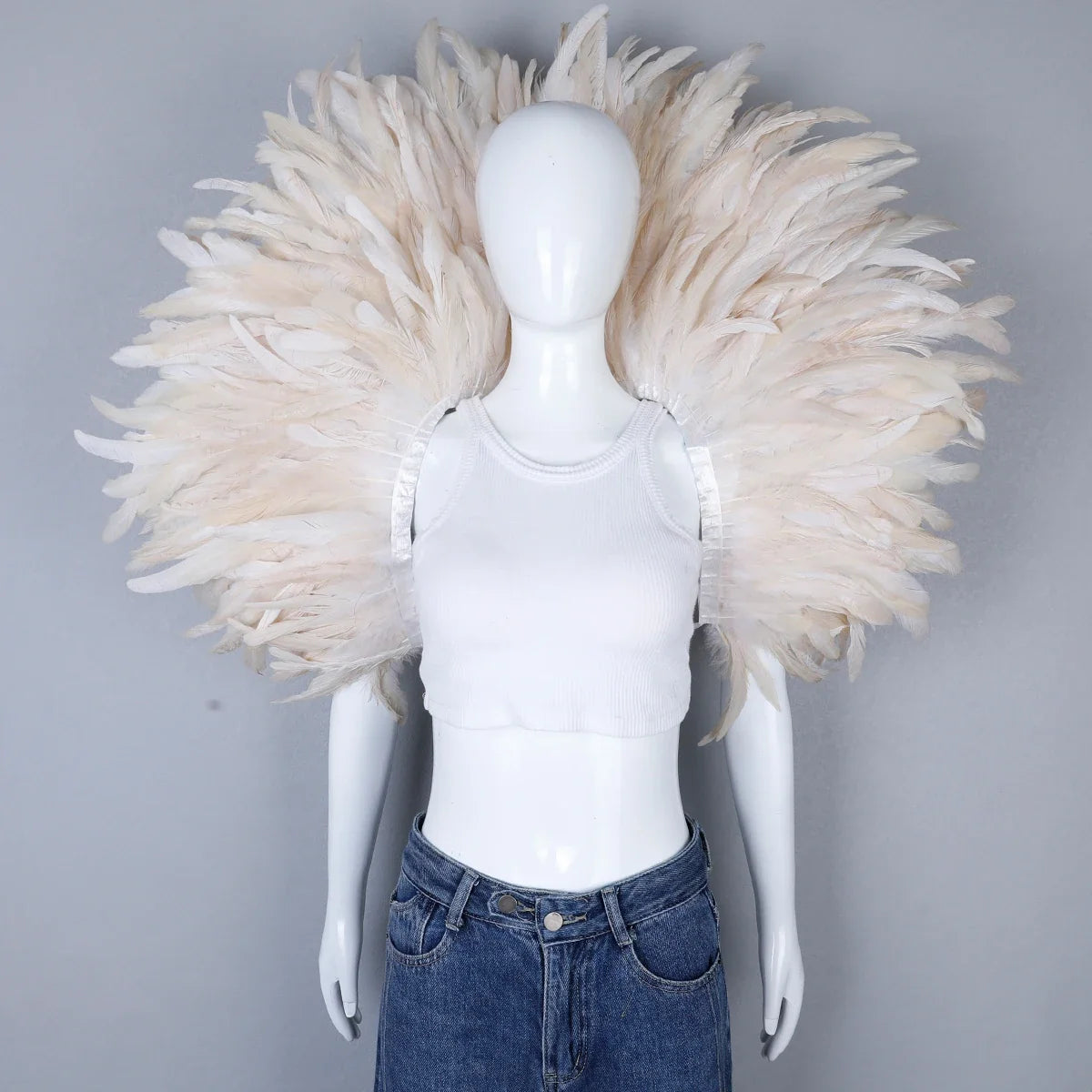 Festival Carnival Feather Shoulder Shawl