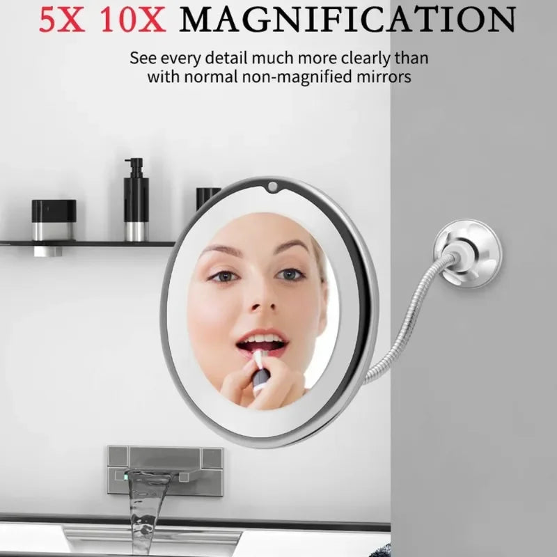 Makeup Mirror 10x Magnifying With Light LUXLIFE BRANDS