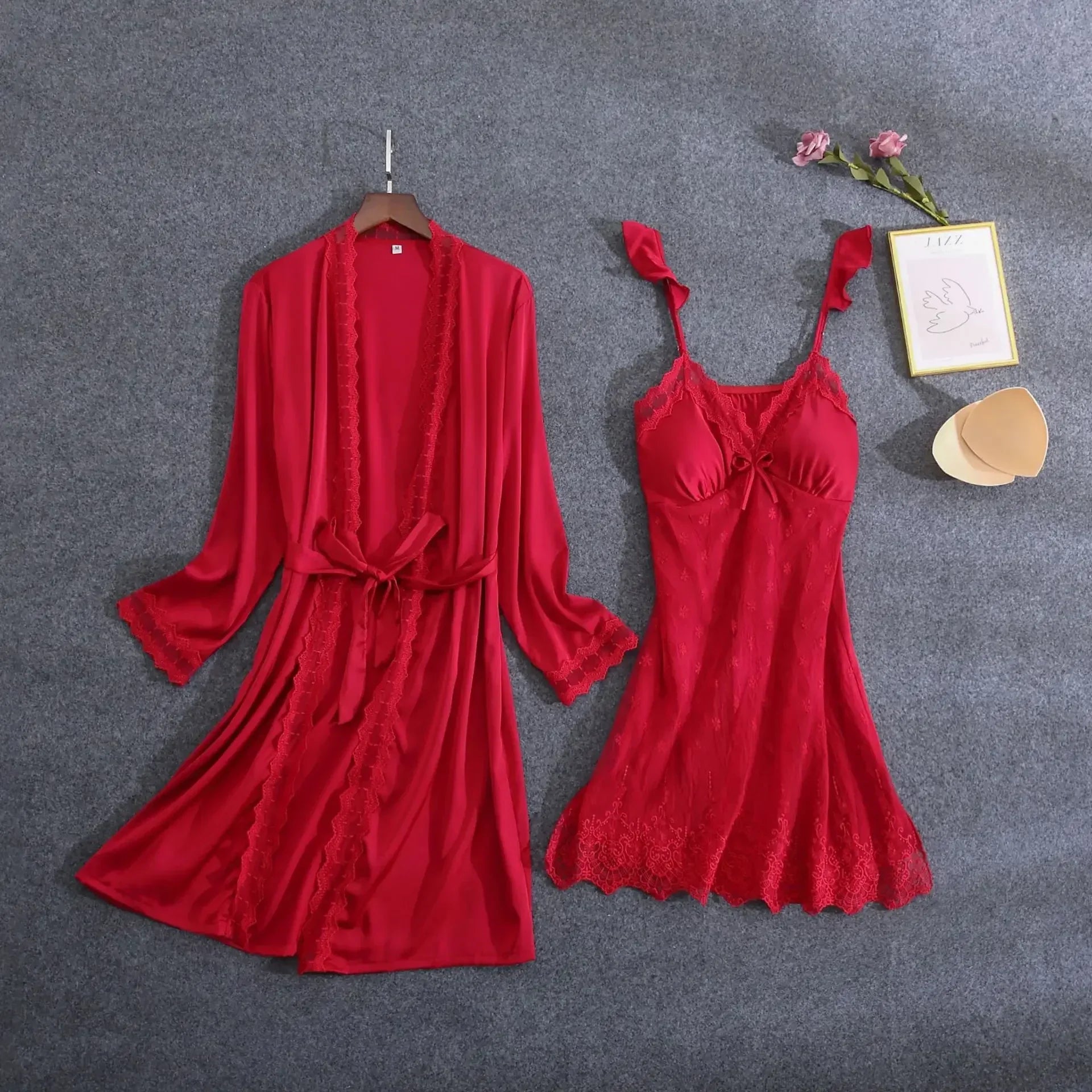 Destiny Lace Robe Sleep Set