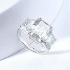 Lux Emerald Moissanite Engagement Ring - Includes GRA Certificate LUXLIFE BRANDS