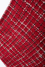 HH Women Fashion Red Texture Skirt Sets Single Breasted Lapel Jacket Coat Side Zipper Shorts Skirts High Street Lady Outfit Luxlife Brands
