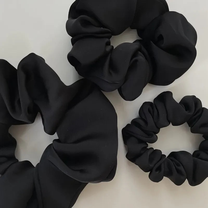 Oversize Satin Scrunchies Elastic Hair Ties Women Girls Big Silk Hair Bands Ponytail Holder Hair Rubber Bands Hair Accessories LUXLIFE BRANDS