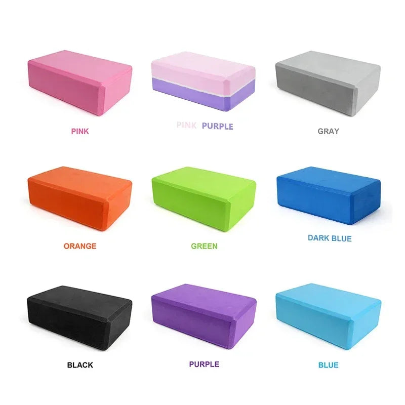 EVA Foam Yoga Block Props Brick Gym Pilates Yoga Column Back Exercise BodyBuilding Fitness Sport Workout Equipment for Home LUXLIFE BRANDS