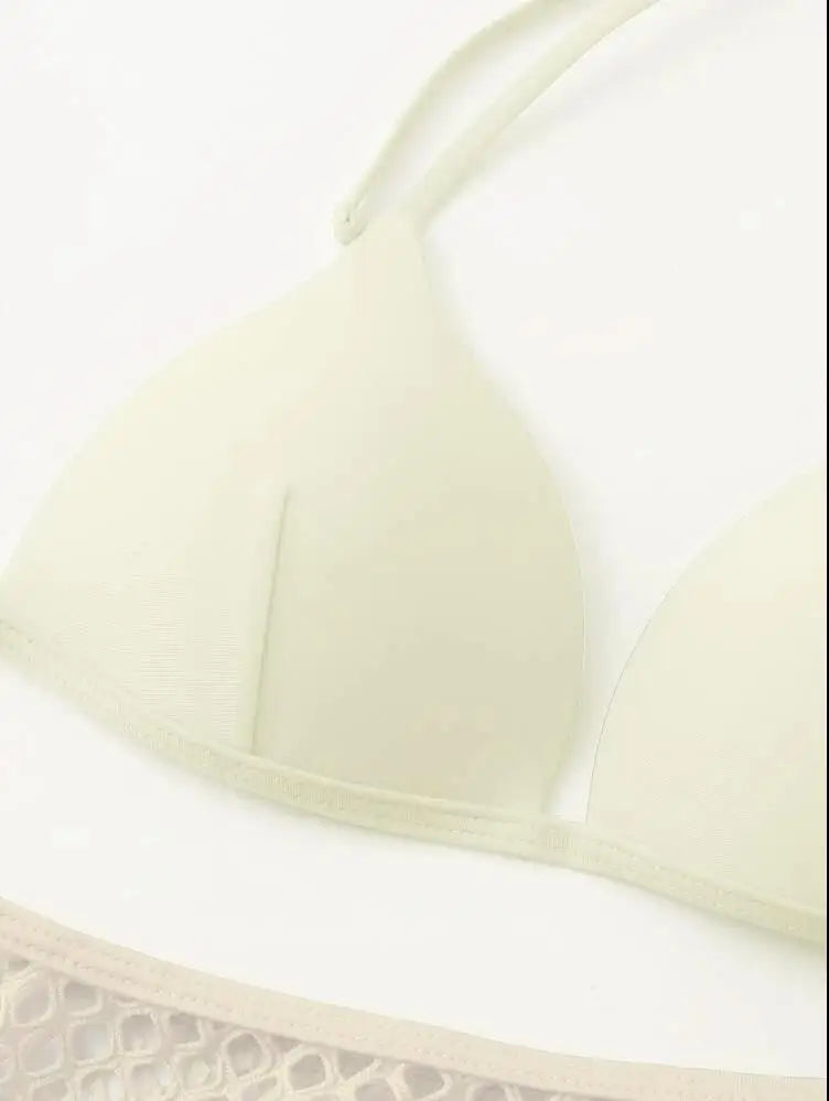 Nadanbao Sexy Mesh Solid Bikini Set Swimsuits for Woman Backless Travel Party Swimwear Female Summer Beach Fashion Bikini Luxlife Brands