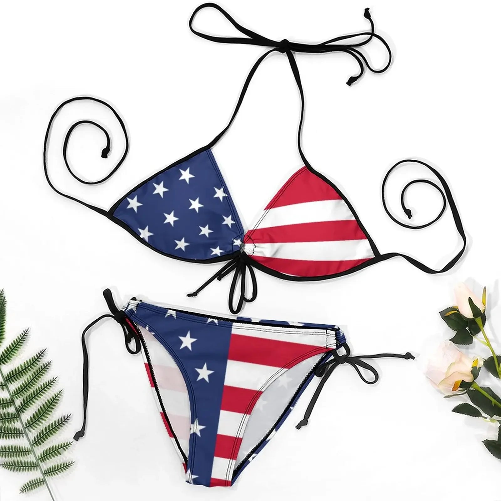 Stars and Stripes Bikini Swimwear LUXLIFE BRANDS