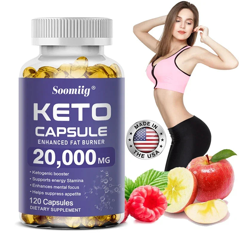 Weight Loss 100% Organic Keto Detox Capsules Flat Belly Deep Cleansing Detox Provides Energy Fat Burning Appetite Suppressant
