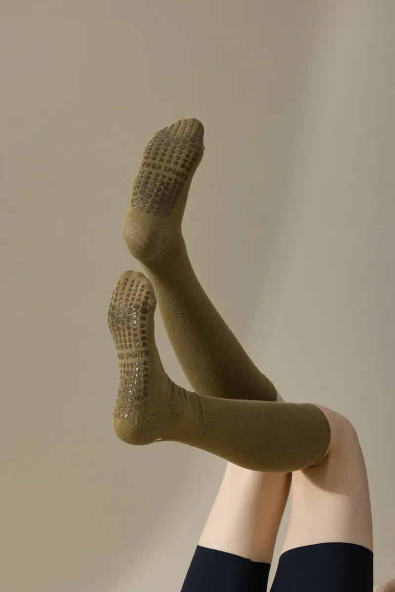 Pilates Cotton Compression Socks Anti Slip