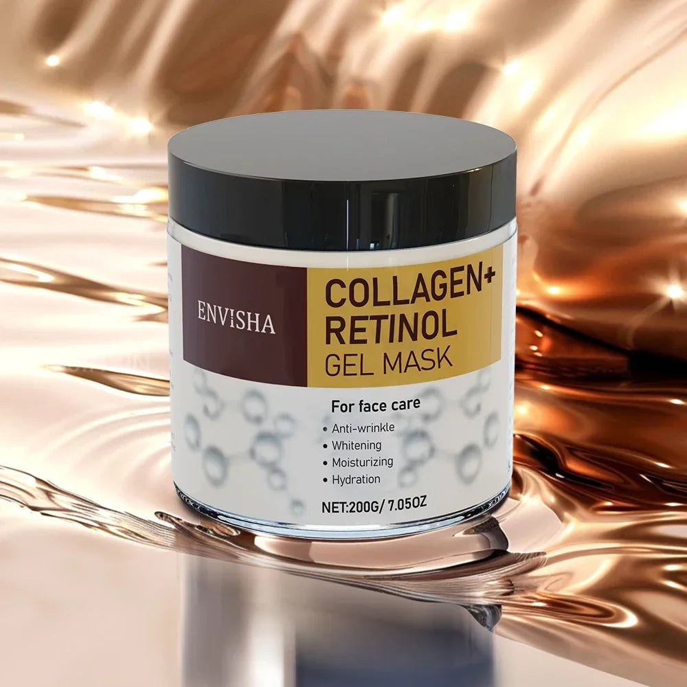 ENVISHA Anti-aging Collagen Retinol Gel Peel-off Mask Exfoliating Wrinkle Hydration Whitening Moisturizing Firming Beauty Health Luxlife Brands