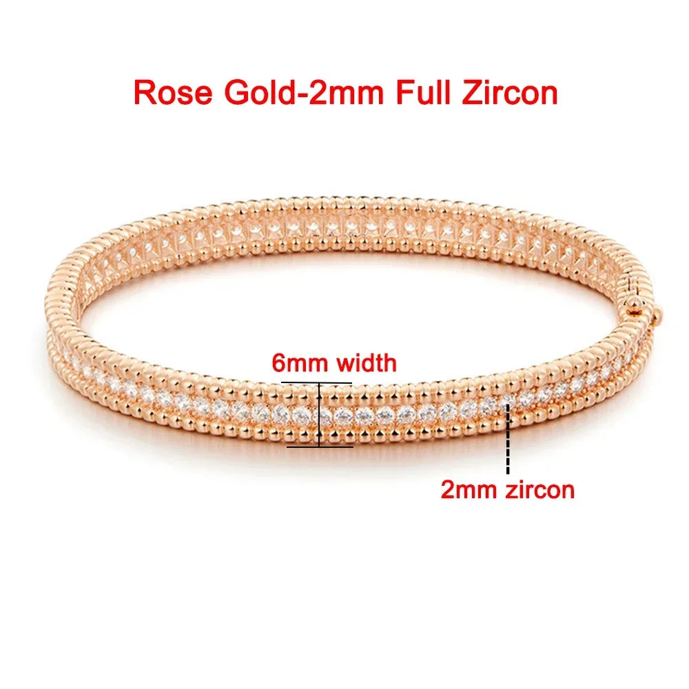 2mm Full Moissanite Bracelets with GRA Certified 100% 925 Sterling Silver Plated 18K Gold Luxury Fine Jewelry Bangle For Women