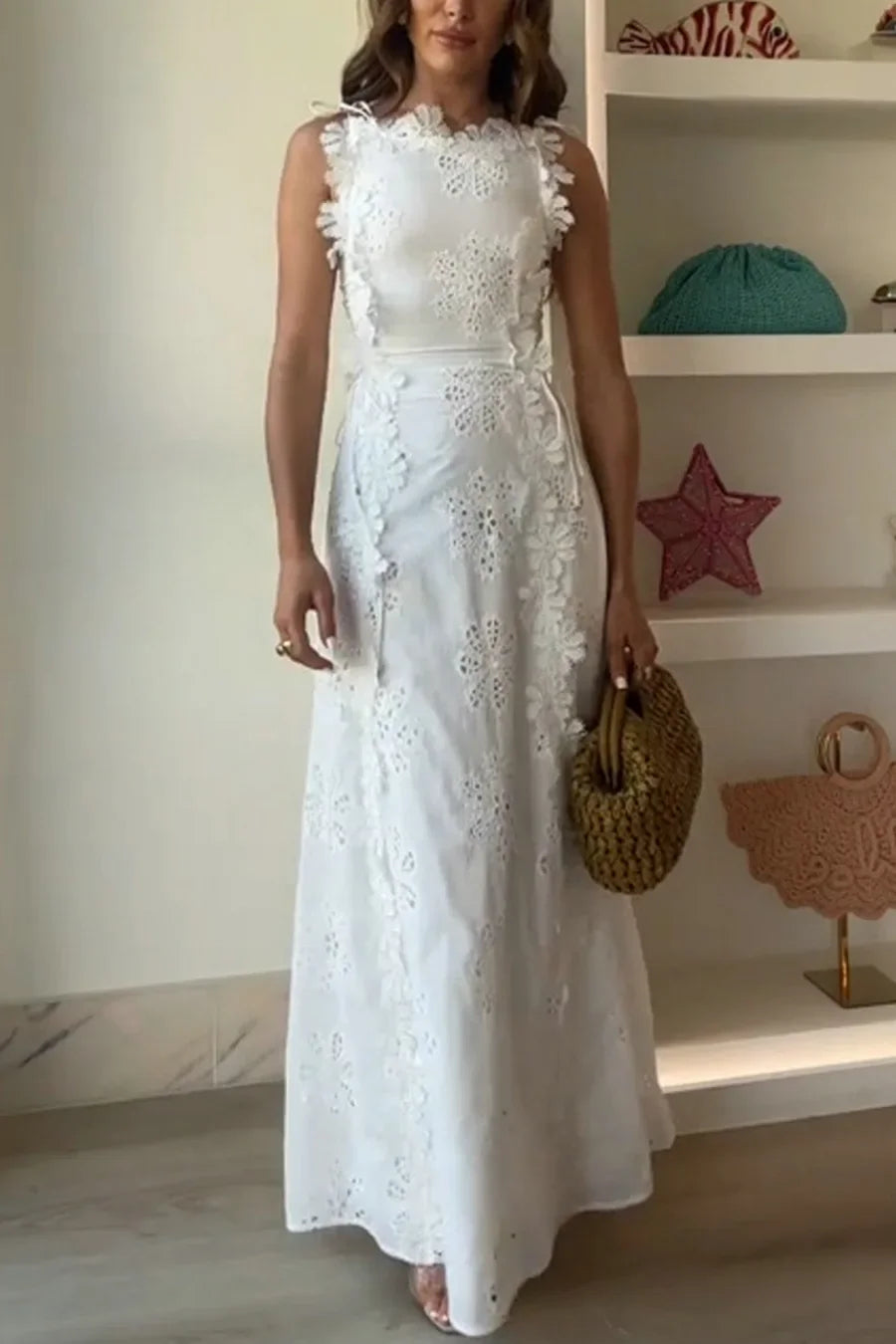 Lilly Lace Embroidered Sun Dress