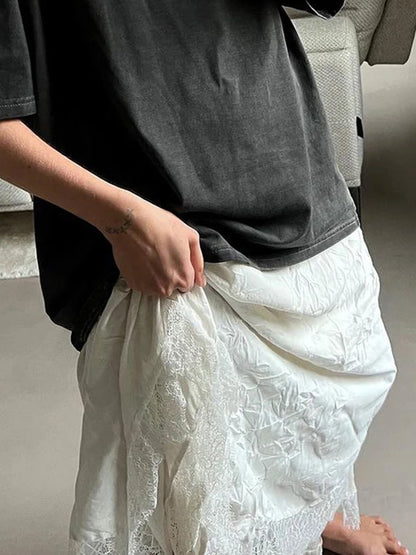 White High Waist Flare Skirt