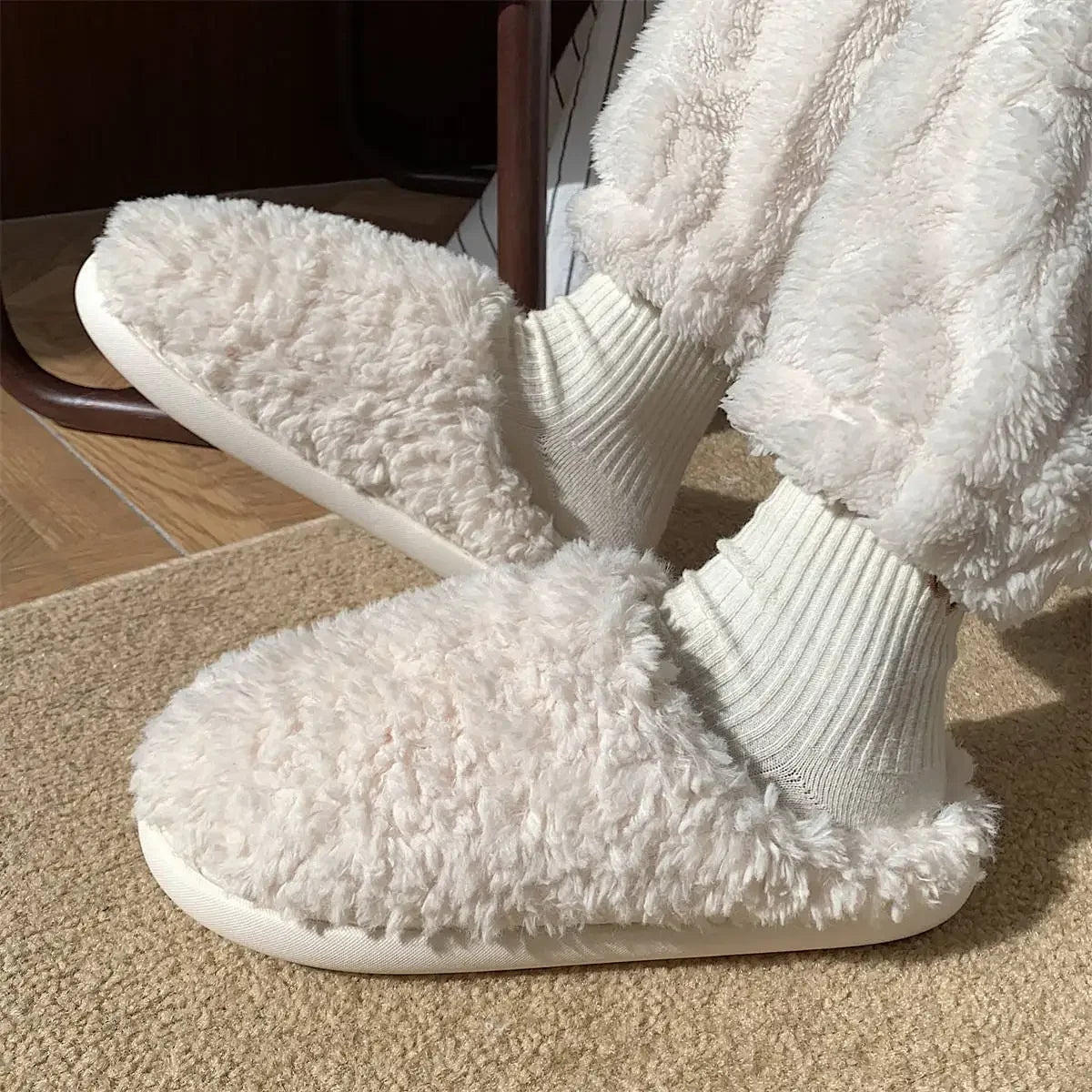 Teddy Cozy Home Slippers LUXLIFE BRANDS