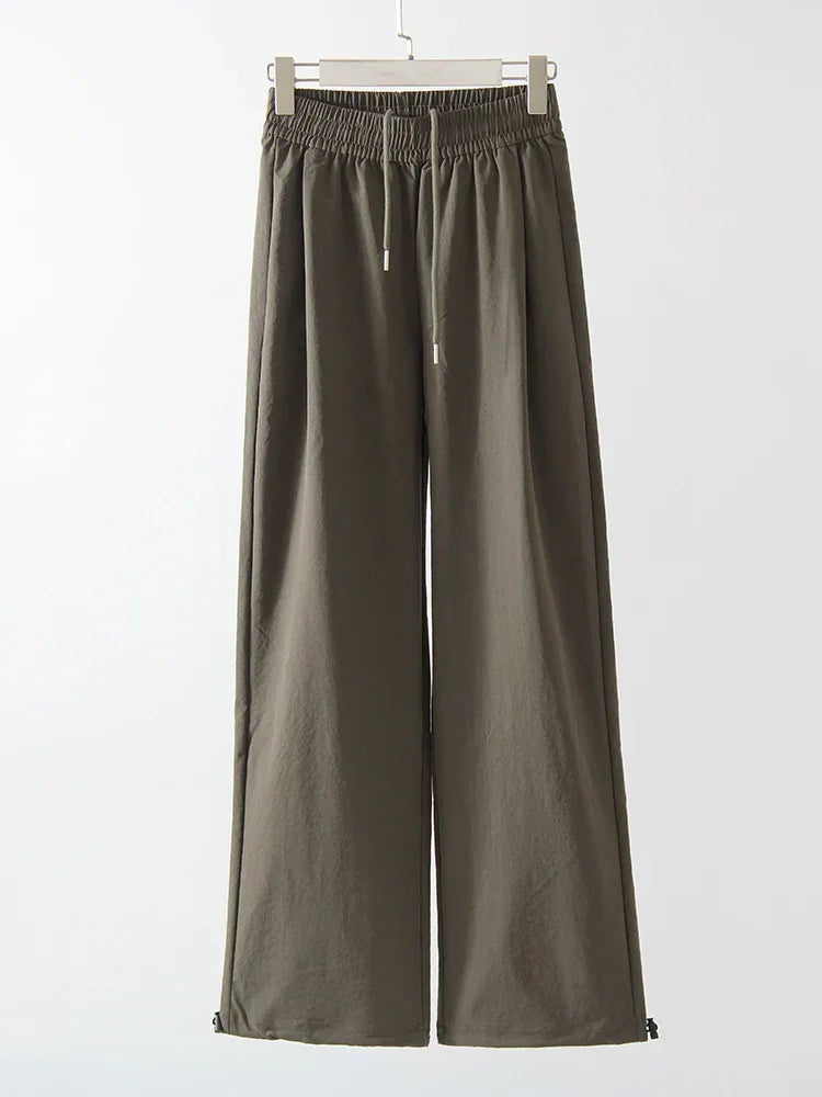 White Sweatpants For Women High Waist Loose Joggers Straight Trousers Female Black Spring Summer Casual Woman Long Pant Wide Leg