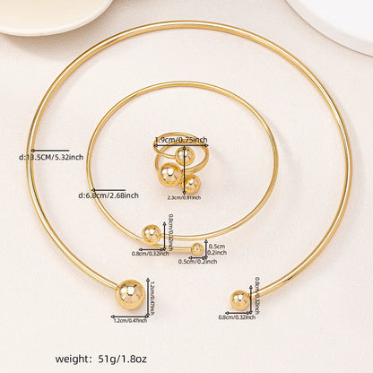 LUX Gold-plated Ring Bracelet Necklace