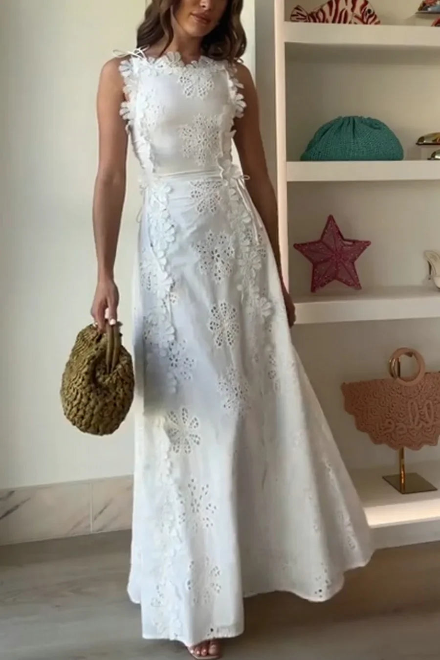 Lilly Lace Embroidered Sun Dress