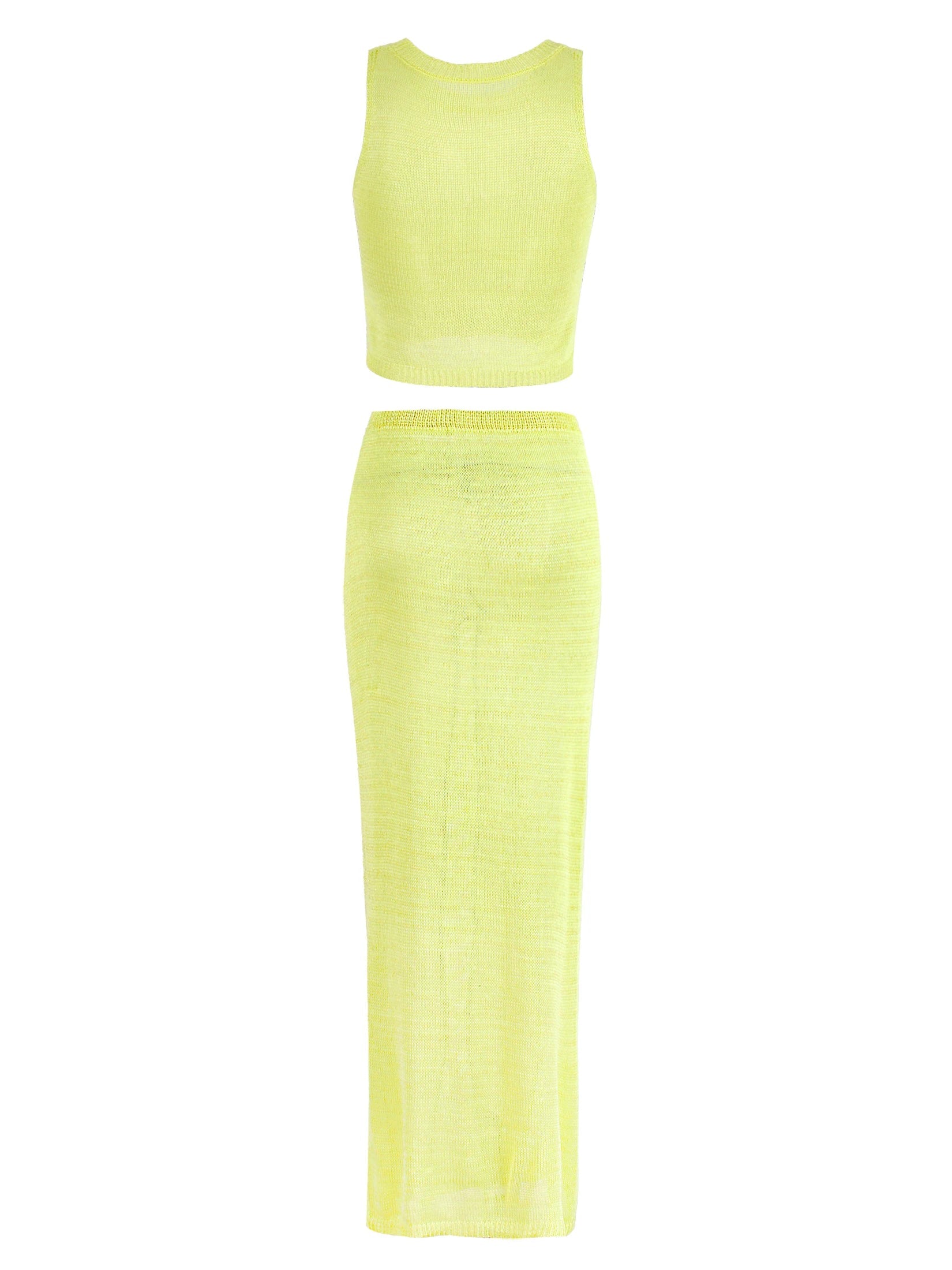 Women Sexy Knit See-through Shiny Top Half Long Skirt Set 2025 Summer Beachwear Swimsuit Cover Up 2 Piece Party Club Outfit K68 Luxlife Brands