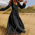 Boho Fashion Women's Dress 2024 Summer Casual Fashion Long Light Dress Crew Neck Loose Sleeves Art Long Vintage Dress Luxlife Brands