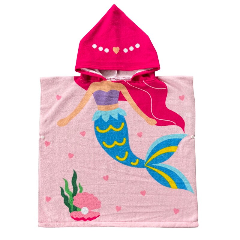 LUX KIDS Adorable Hooded Microfiber Bath Robe/ Beach Swim Towel