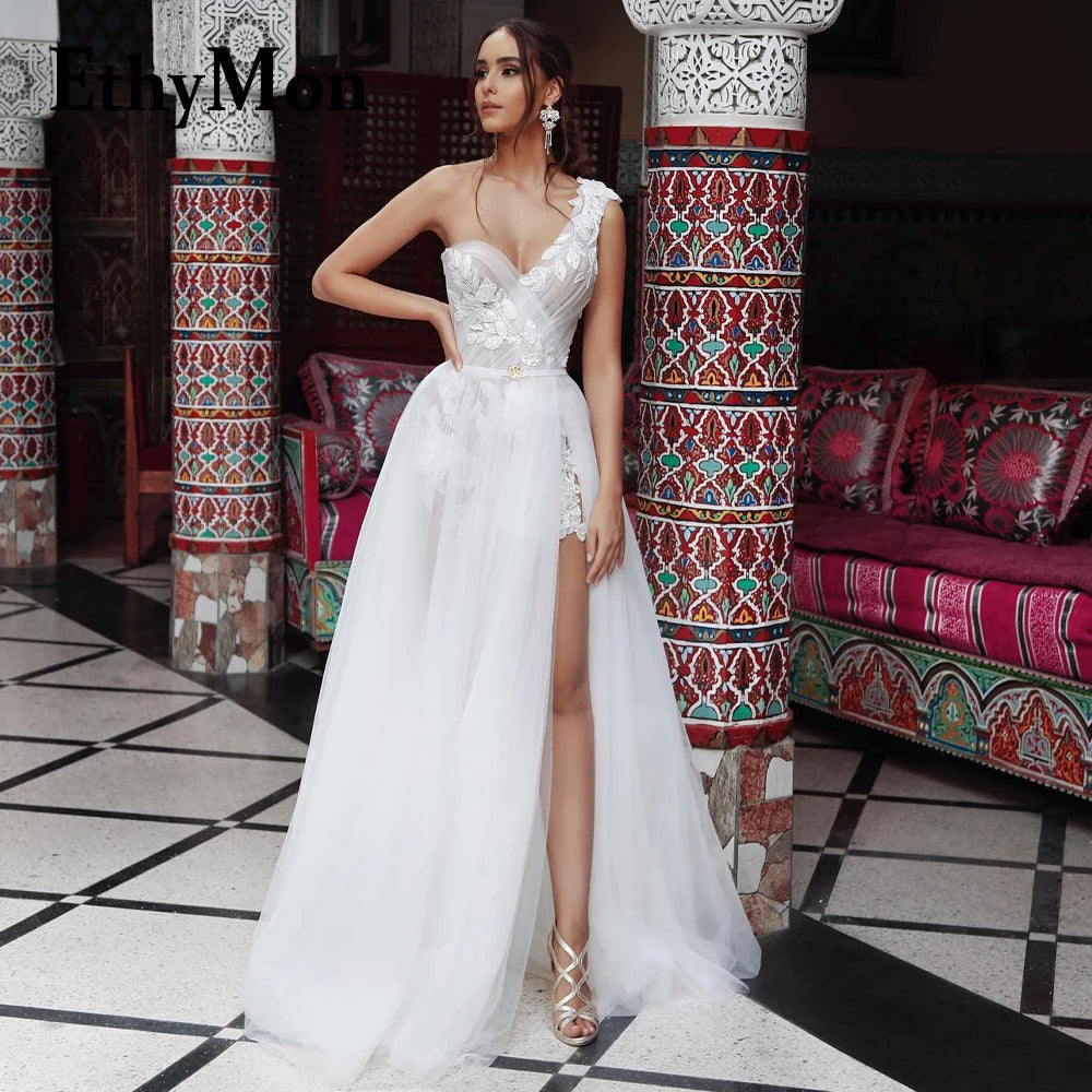 Ethymon Modern Sweetheart Wedding Gown For Bride Off the Shoulder Trumpet Lace Appliques Backless Robe De Mariée Customised Luxlife Brands