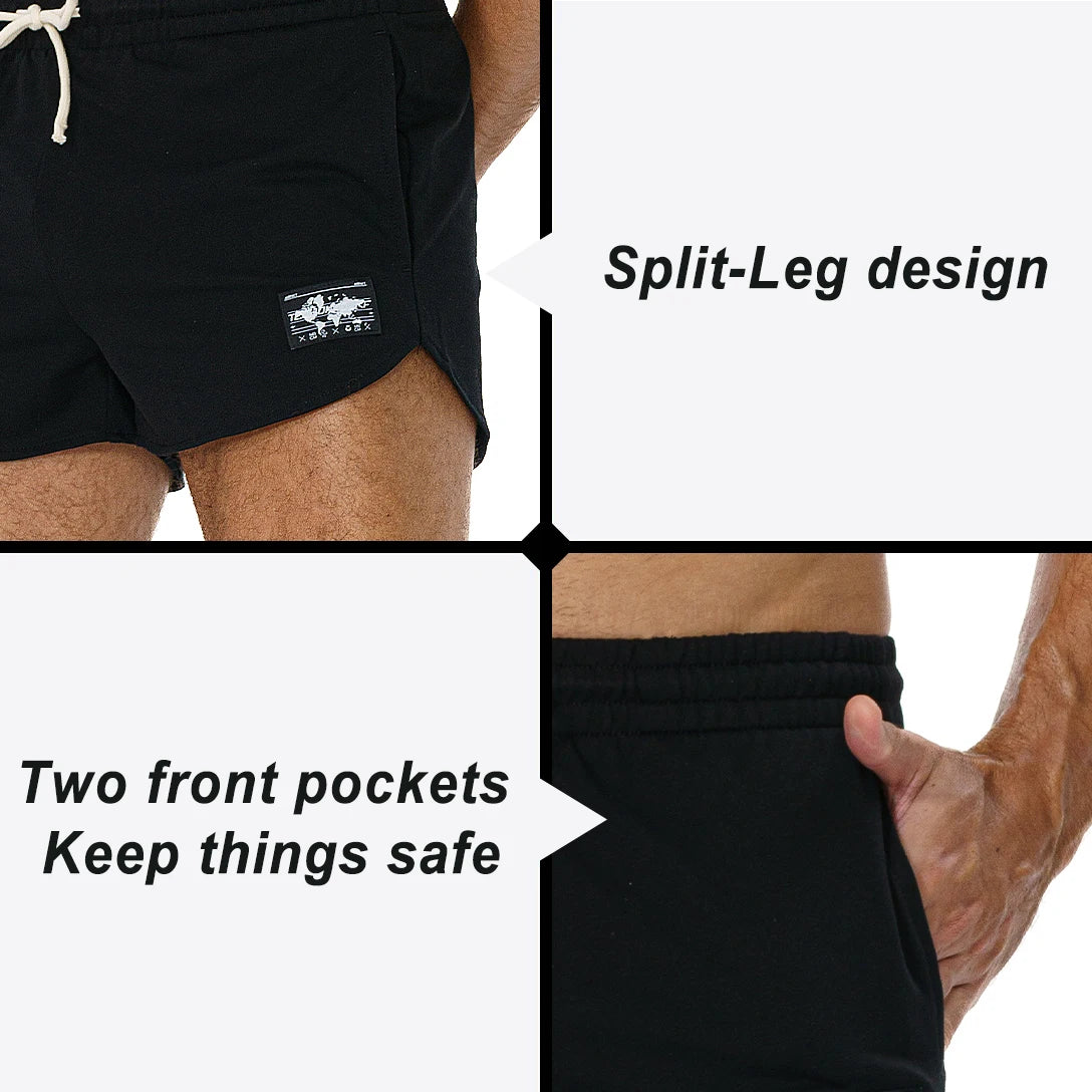 AIMPACT Casual Running Jogger Split Shorts Classic Comfortable Unisex Gym French Terry Custom Logo Mens Sweat Shorts LUXLIFE BRANDS