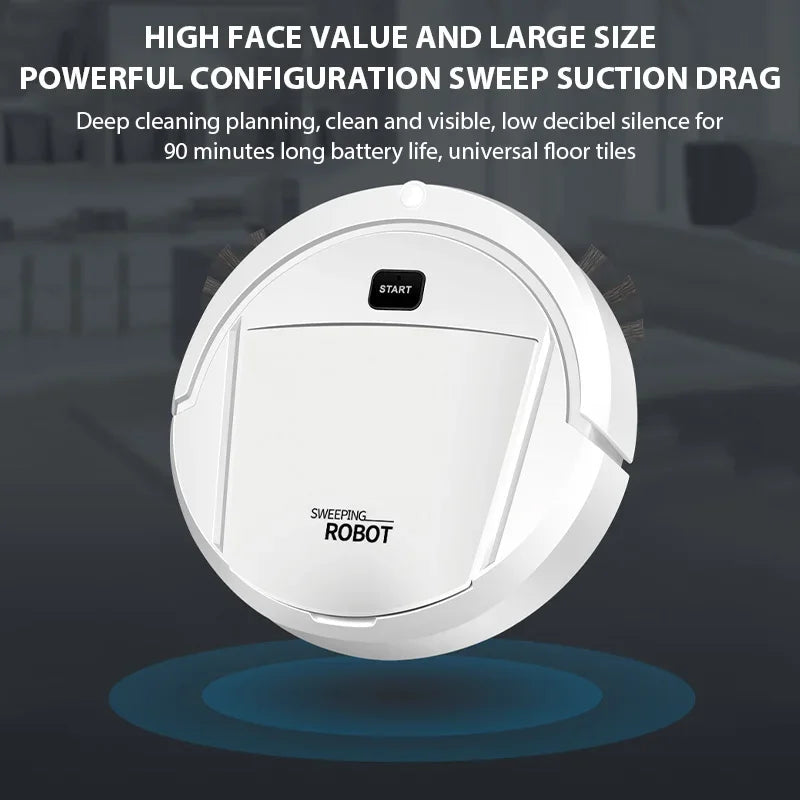 2024 New Automatic Robot Vacuum Cleaner Smart Sweeping Dry Wet Cleaning Machine Charging Intelligent Vacuum Cleaner for Home