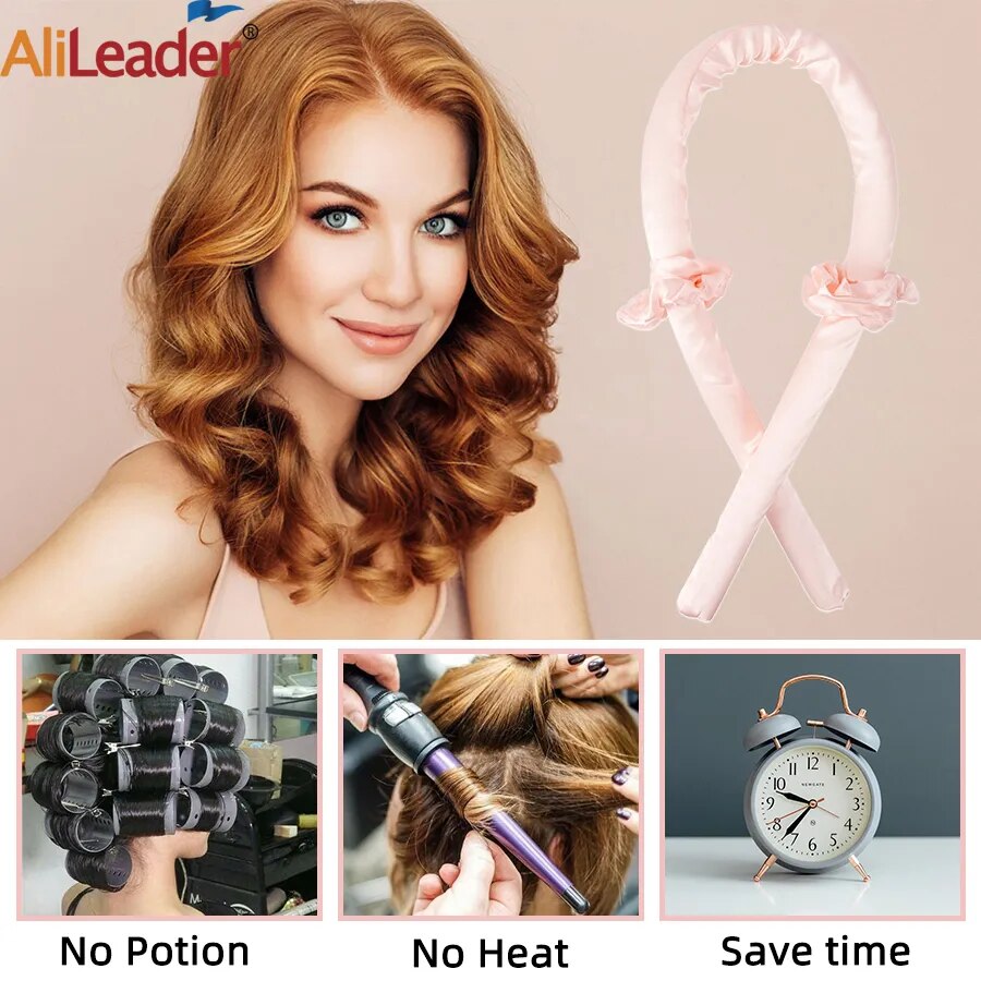 Alileader Heatless Curling Iron Soft Curl Bar Without Heat Wave Formers Hair Curler Lazy Haircurlers For Making Wave Hair Styles LUXLIFE BRANDS