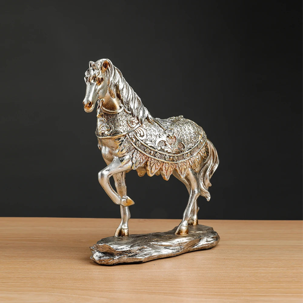 Horse Statue Resin Sculpture Art Ornament Furniture Home Luxury Living Room Bedroom Office Desk Decoration Nordic Home Decor