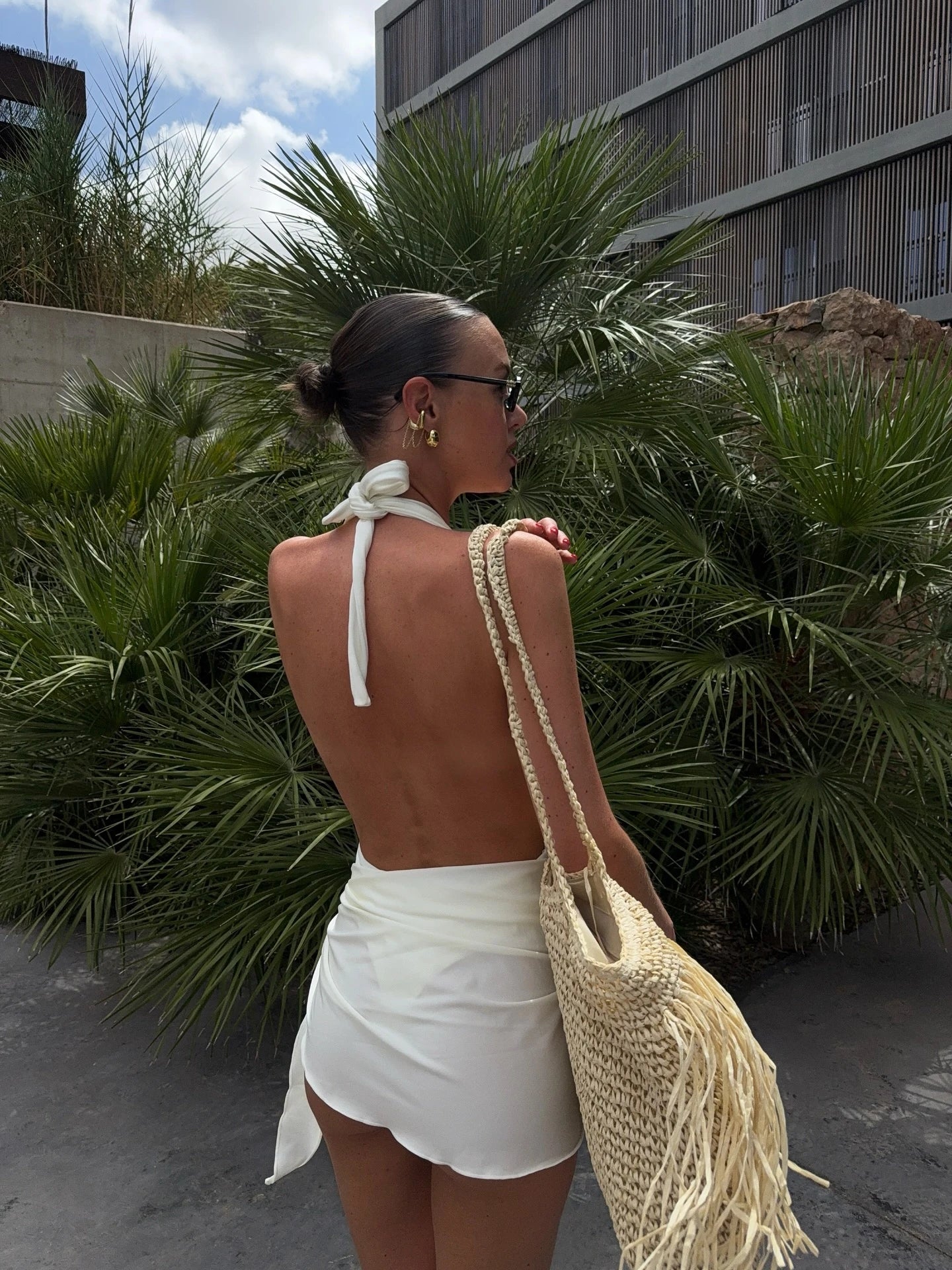 Two Pieces Micro Bikini 2025 Sexy Swimsuit Women Halter Swimwear Biquini Female Solid Bodysuit Bathing Suits Sarong Mini Skirt Luxlife Brands