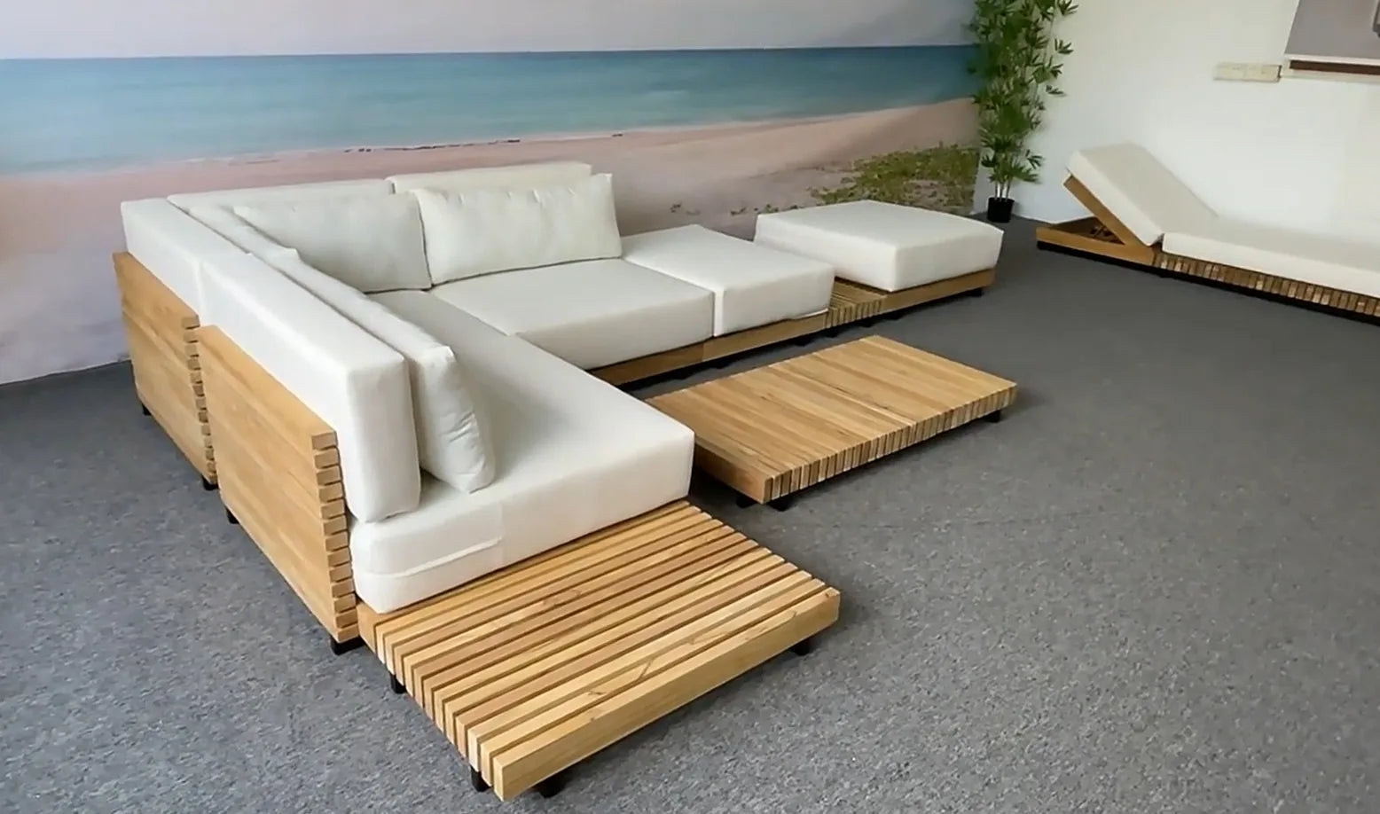 Garden Furniture Deep Seating Patio Set Sun Lounger Outdoor Furniture Daybed