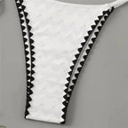 Sexy White Backless Swimwear Women 2024 One Piece Swimsuit Hollow Out Monokini Bathing Suit String Halter Swimming Wear Bather Luxlife Brands