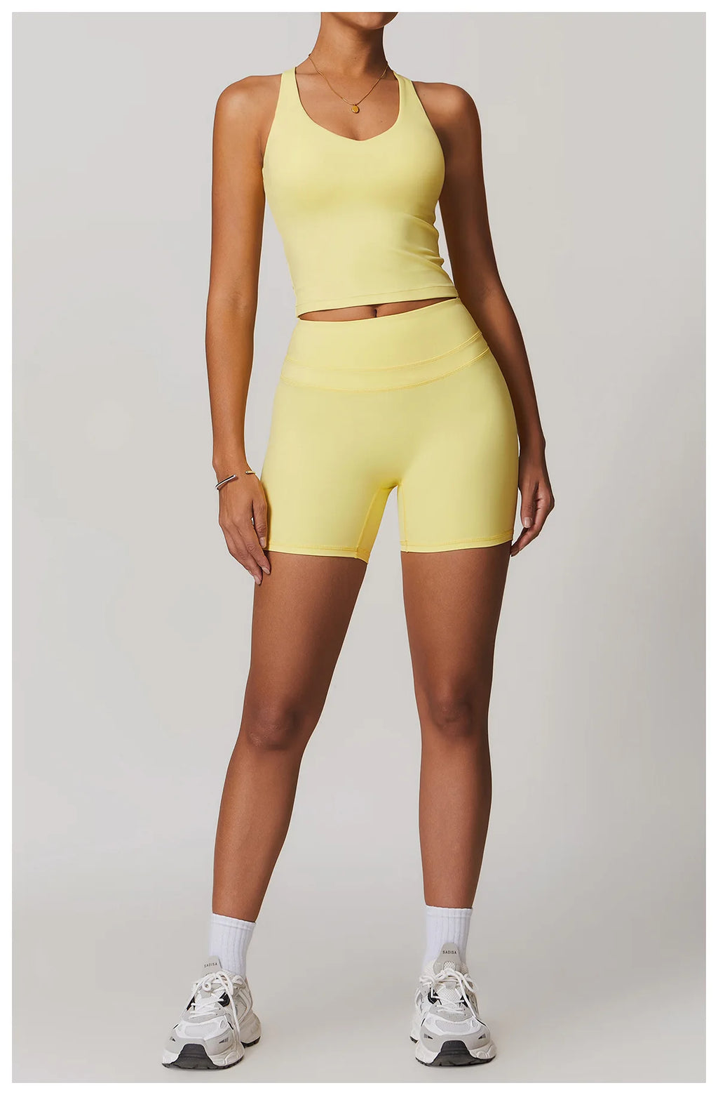 Hearuisavy 2-Piece Yoga Sets Sports Suit Women Fitness Tracksuit Running Workout Shirt Yoga Clothing Quick-Drying Gym Set Women