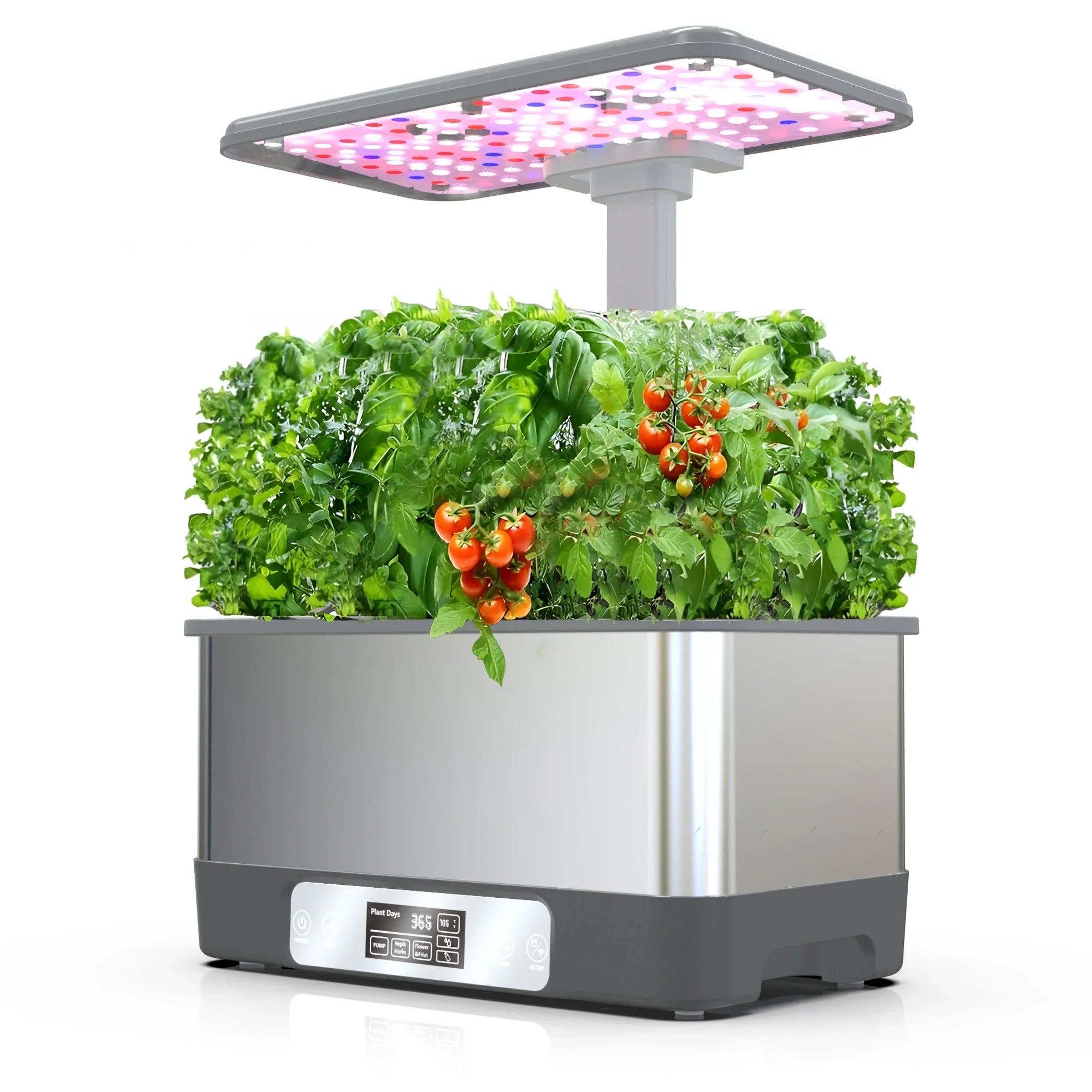 Indoor Herbs Garden, Hydroponics Growing System Kit,8 Pods Soilless Planting Gardening Box with LED Growth Light