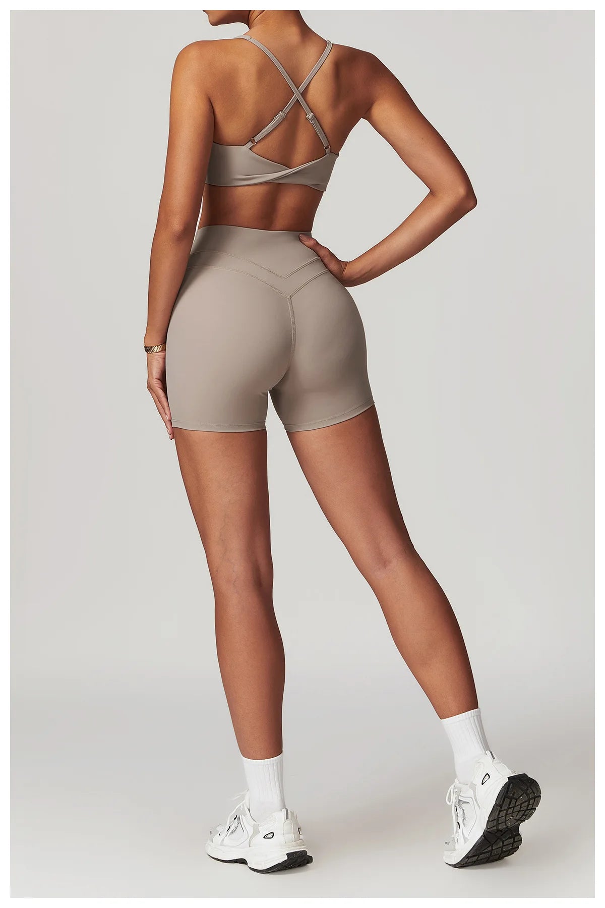 Hearuisavy 2-Piece Yoga Sets Sports Suit Women Fitness Tracksuit Running Workout Shirt Yoga Clothing Quick-Drying Gym Set Women